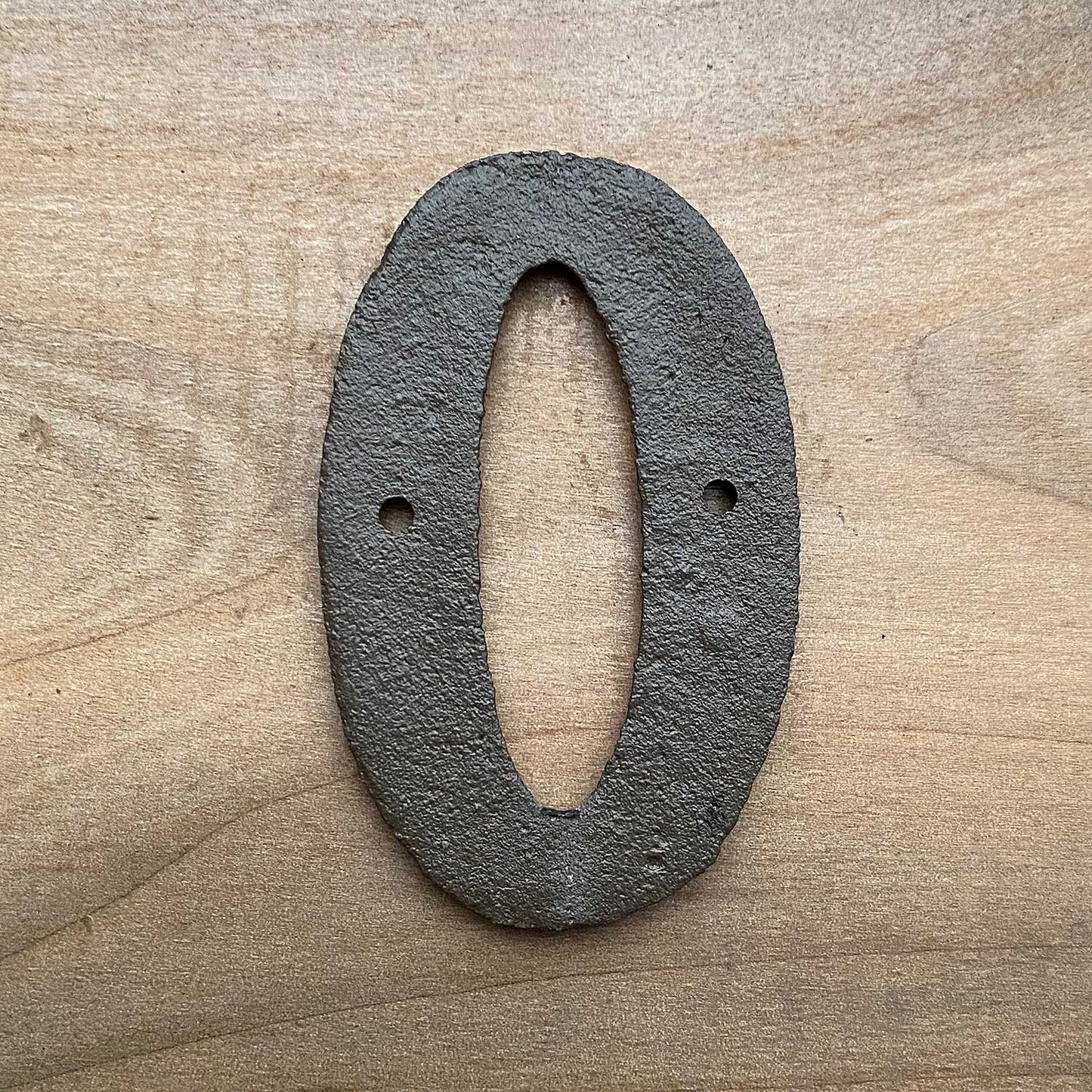 Rustic Cast Iron Number Zero For Houses / Doors