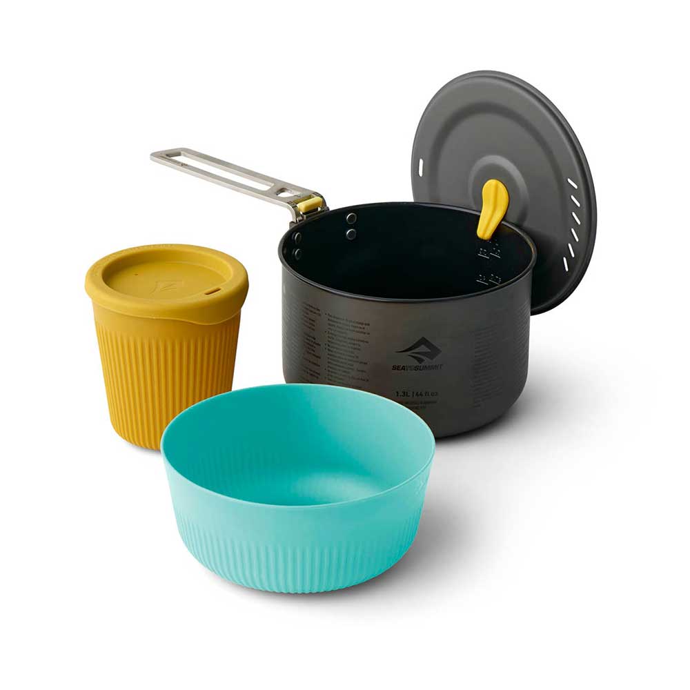 Frontier Super Light One Pot Cook Set - 1.3 Liter Pot, Cup, Bowl