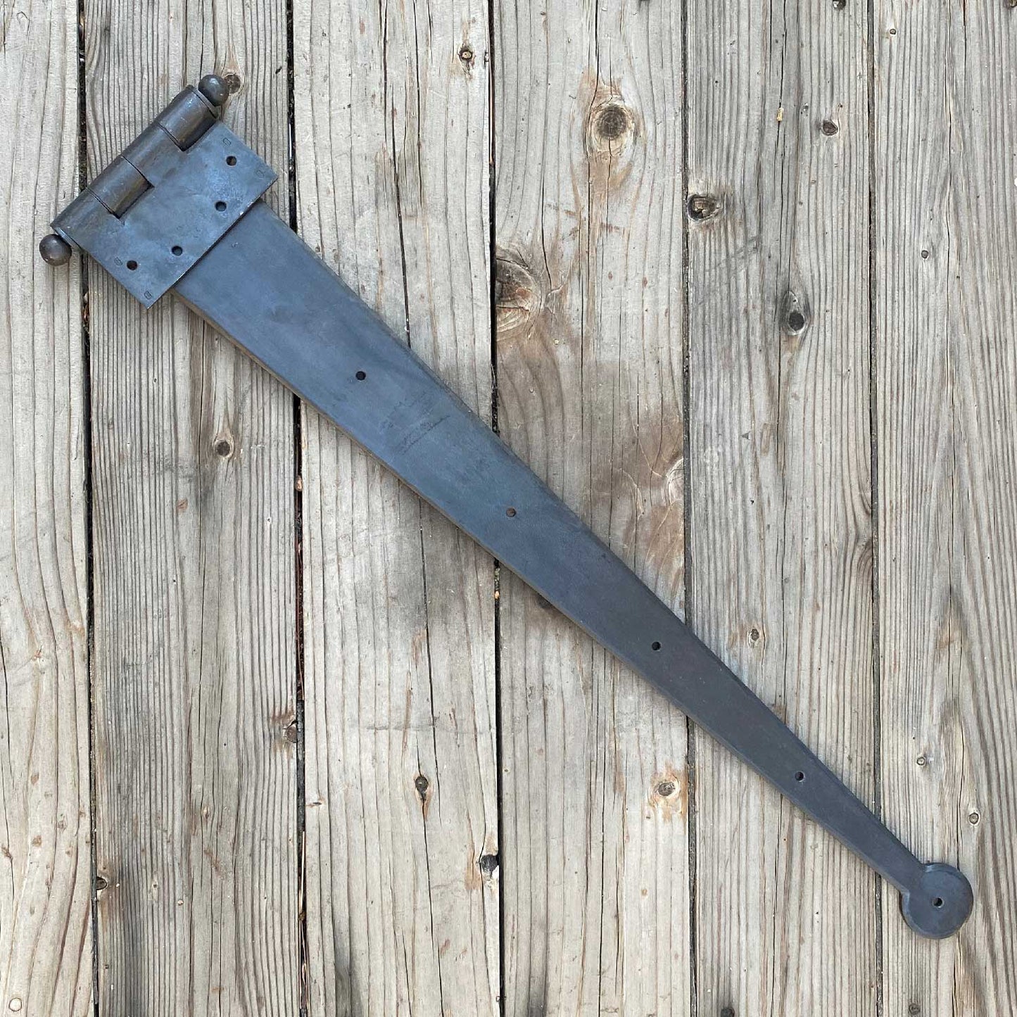 Hand Forged Iron / Steel Heavy Duty Strap Hinge - 28 Inches Long