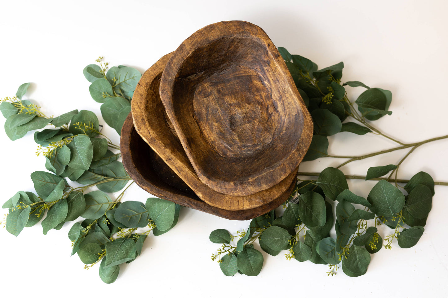 Petite Wood Bowl Carved Rustic Wood