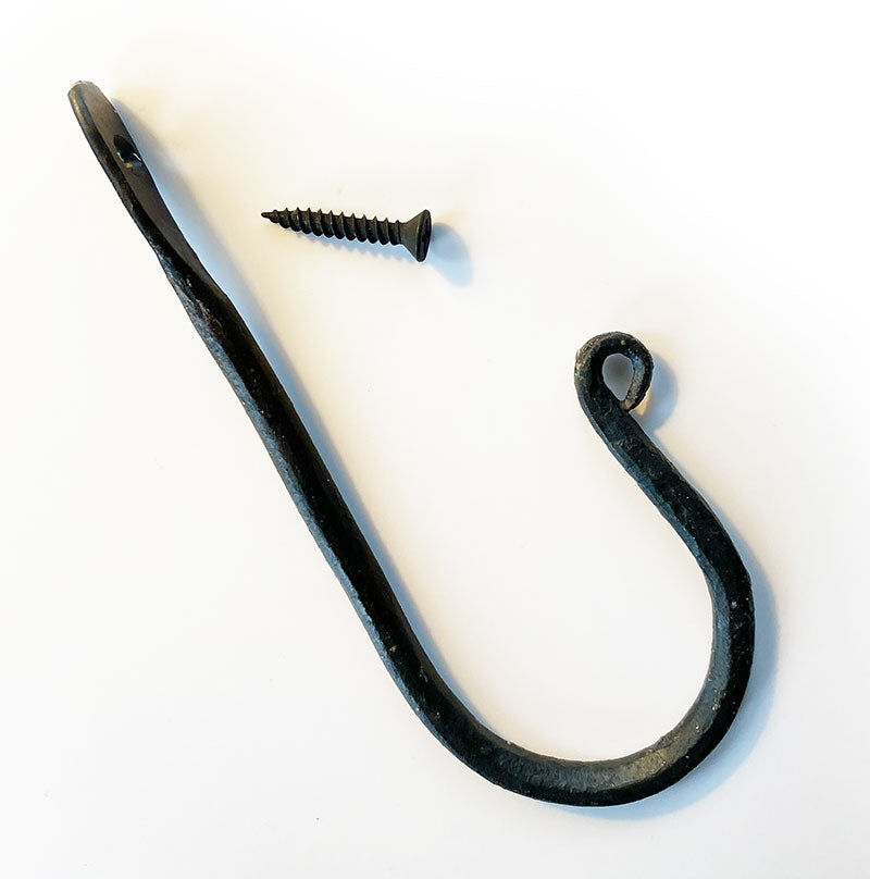Hand Forged Metal Wall Hook - Ghost Town Hardware - 5 Inch