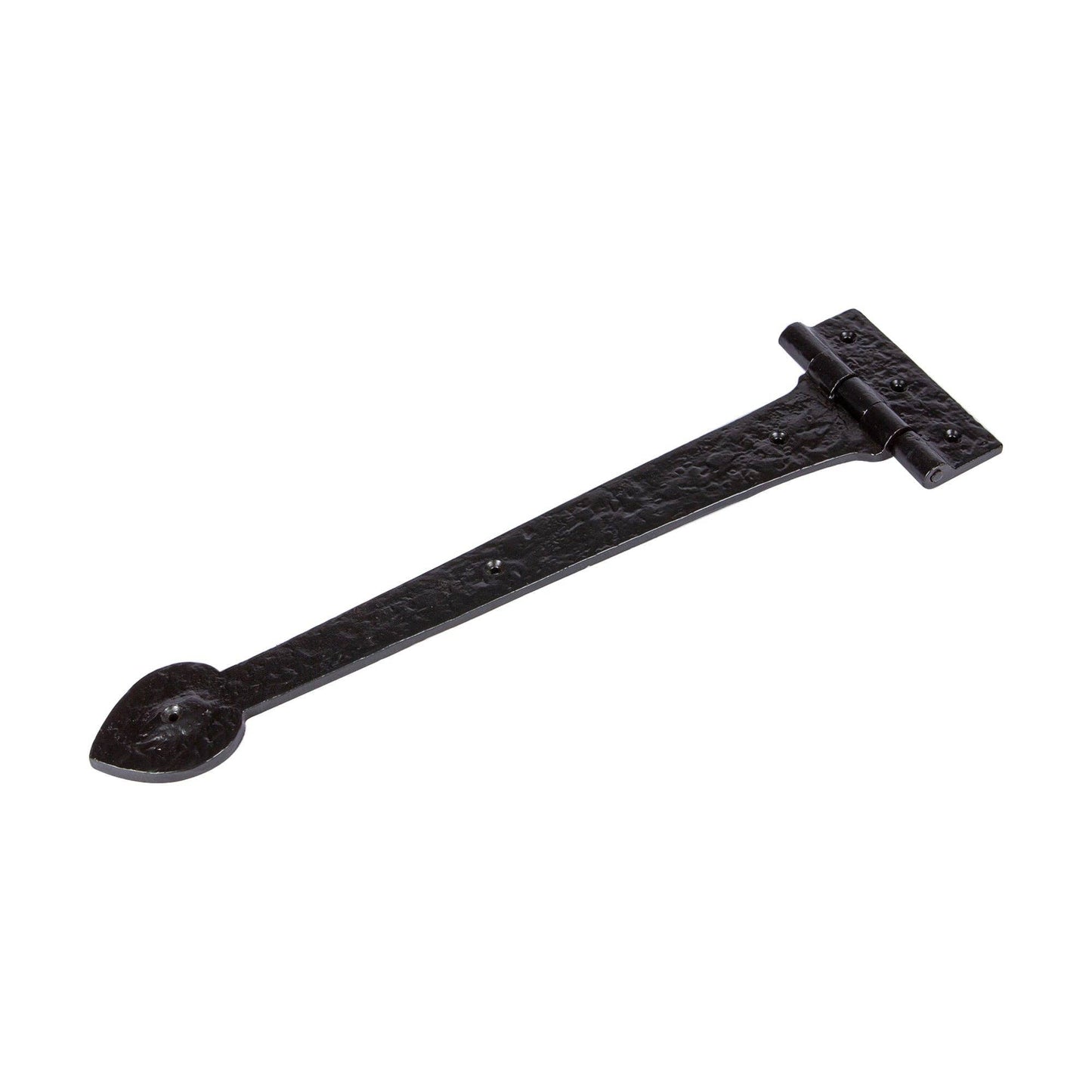 Black T-Hinge With Spade Point 16 Inch Decorative For Small Doors