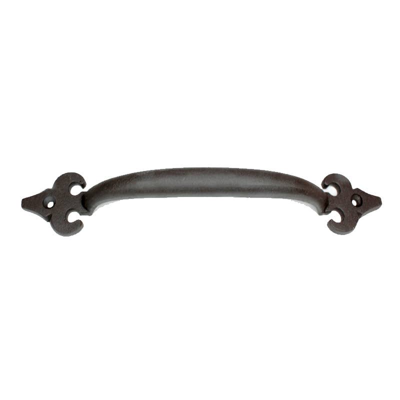 Cast Iron Handle 9 Inch with Fleur-De-Lis