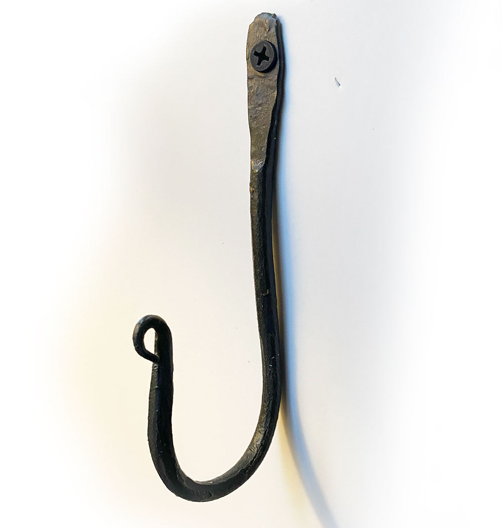 Hand Forged Metal Wall Hook - Ghost Town Hardware - 5 Inch