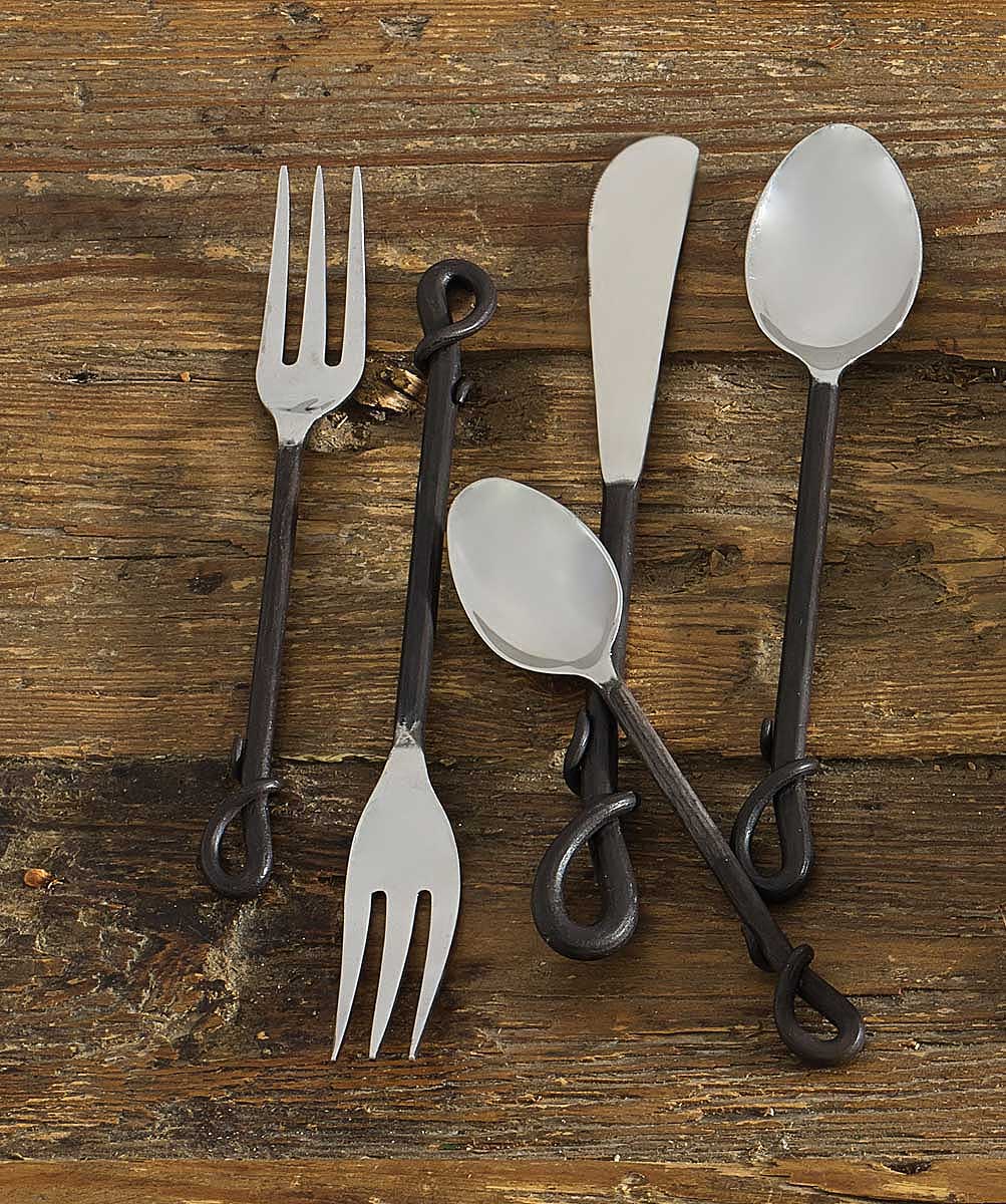 Rustic Forged Loop Five Piece Place Setting