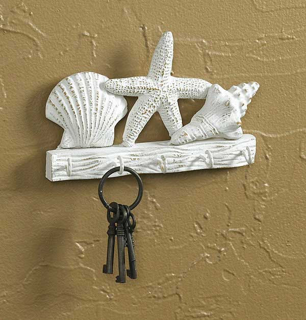 Whitewash Shells Key Hook - Park Designs