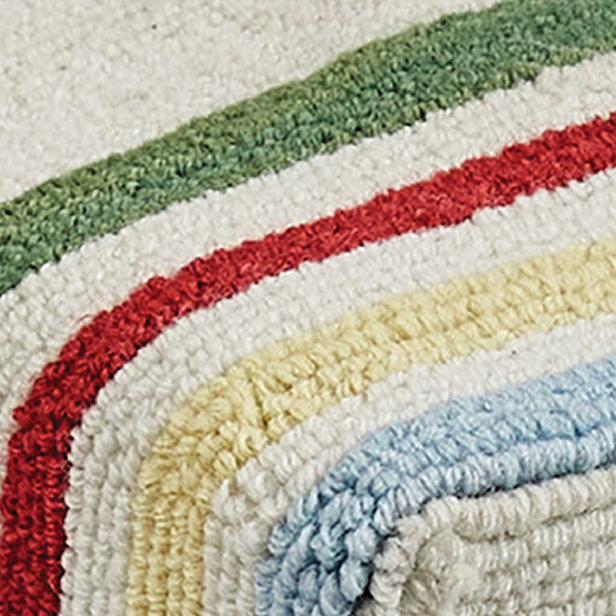 Retro Rustic Camp Stripe Stool