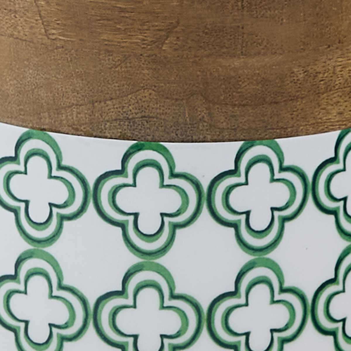 Geo Canisters Set Of 2 - Green