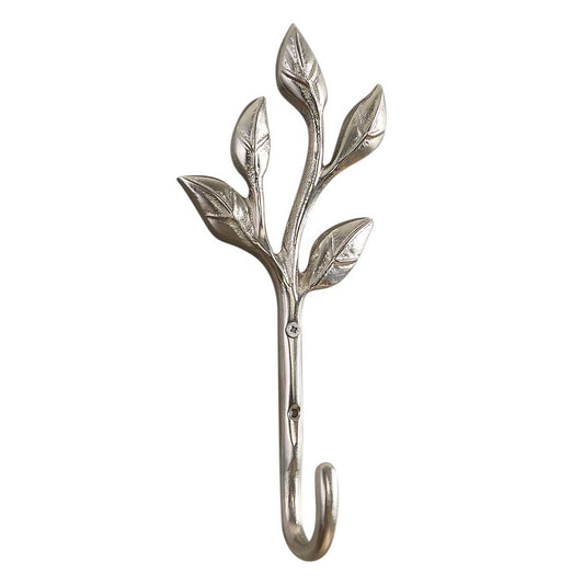 Leaves Single Cast Hook by Park Designs Silver Color