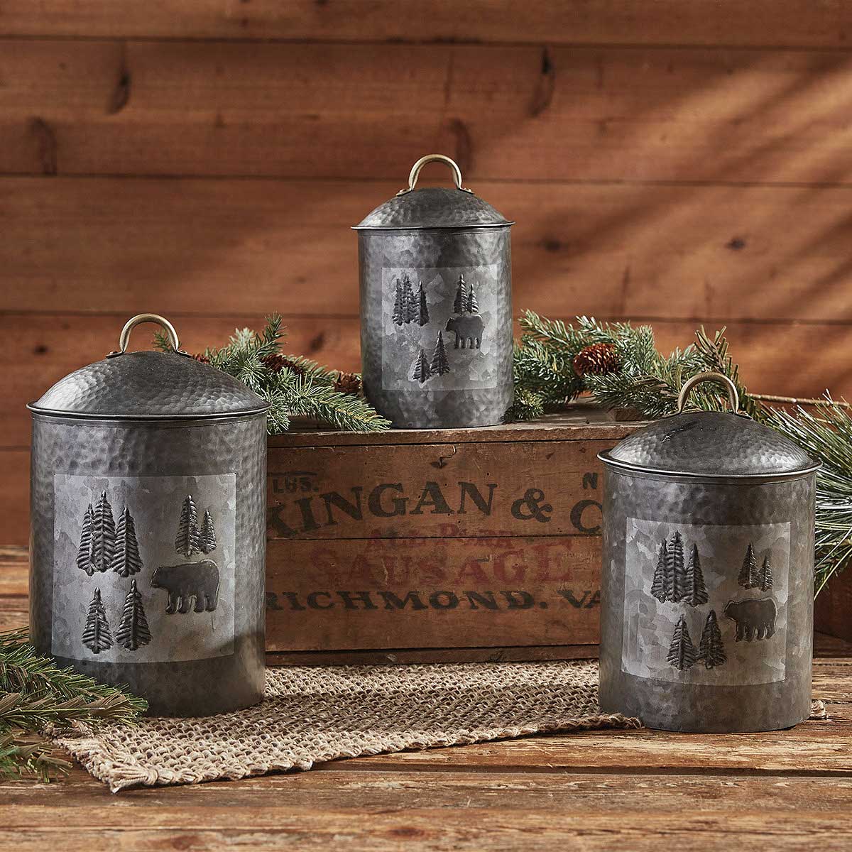 Wild Woods Bear Canisters Set Of 3