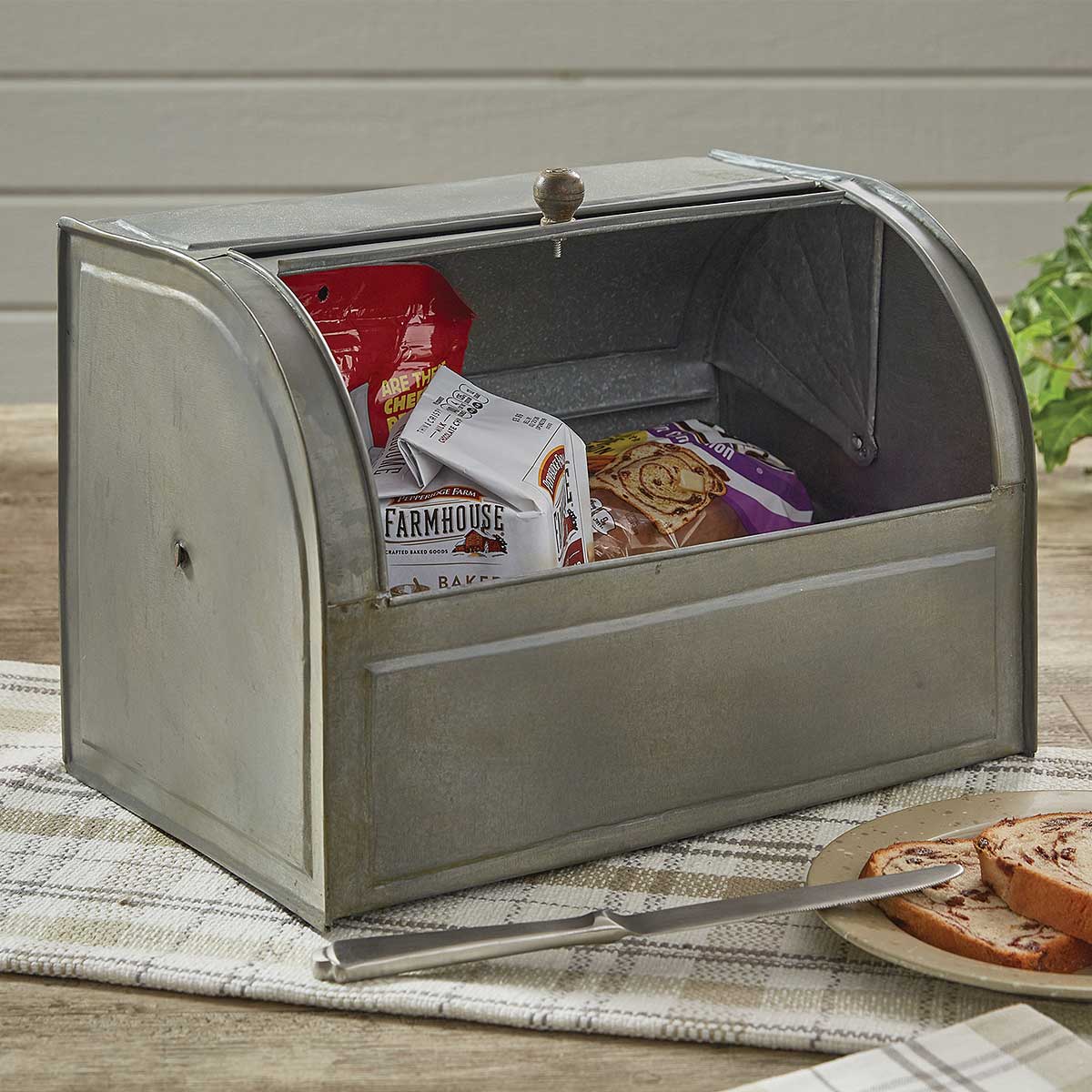 Park Designs Gray Metal Breadbox