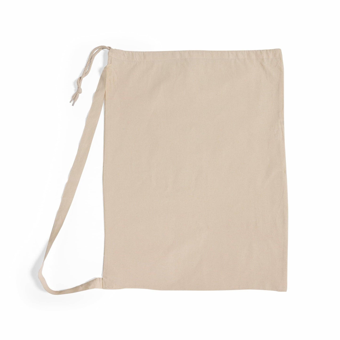 Cotton Canvas Laundry Bag With Shoulder Strap - Plain / Natural
