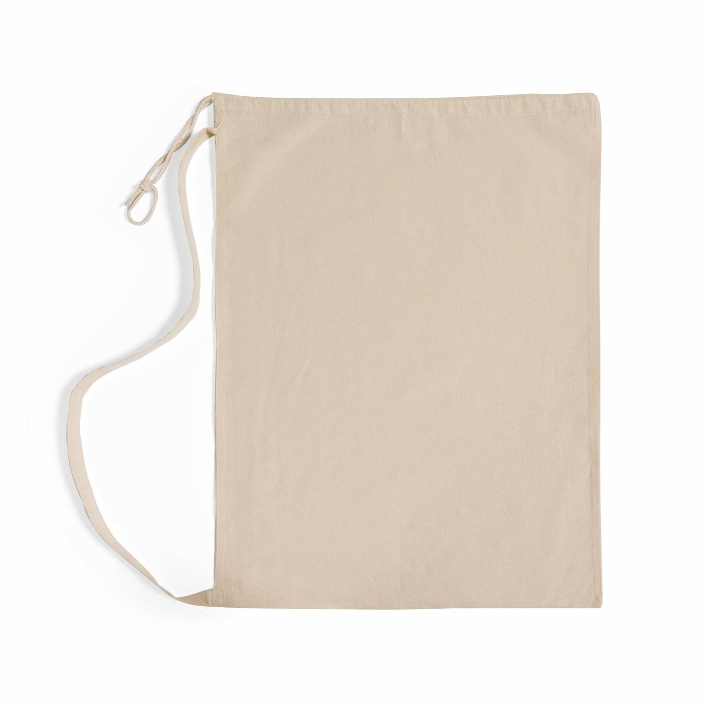 Cotton Canvas Laundry Bag With Shoulder Strap - Plain / Natural
