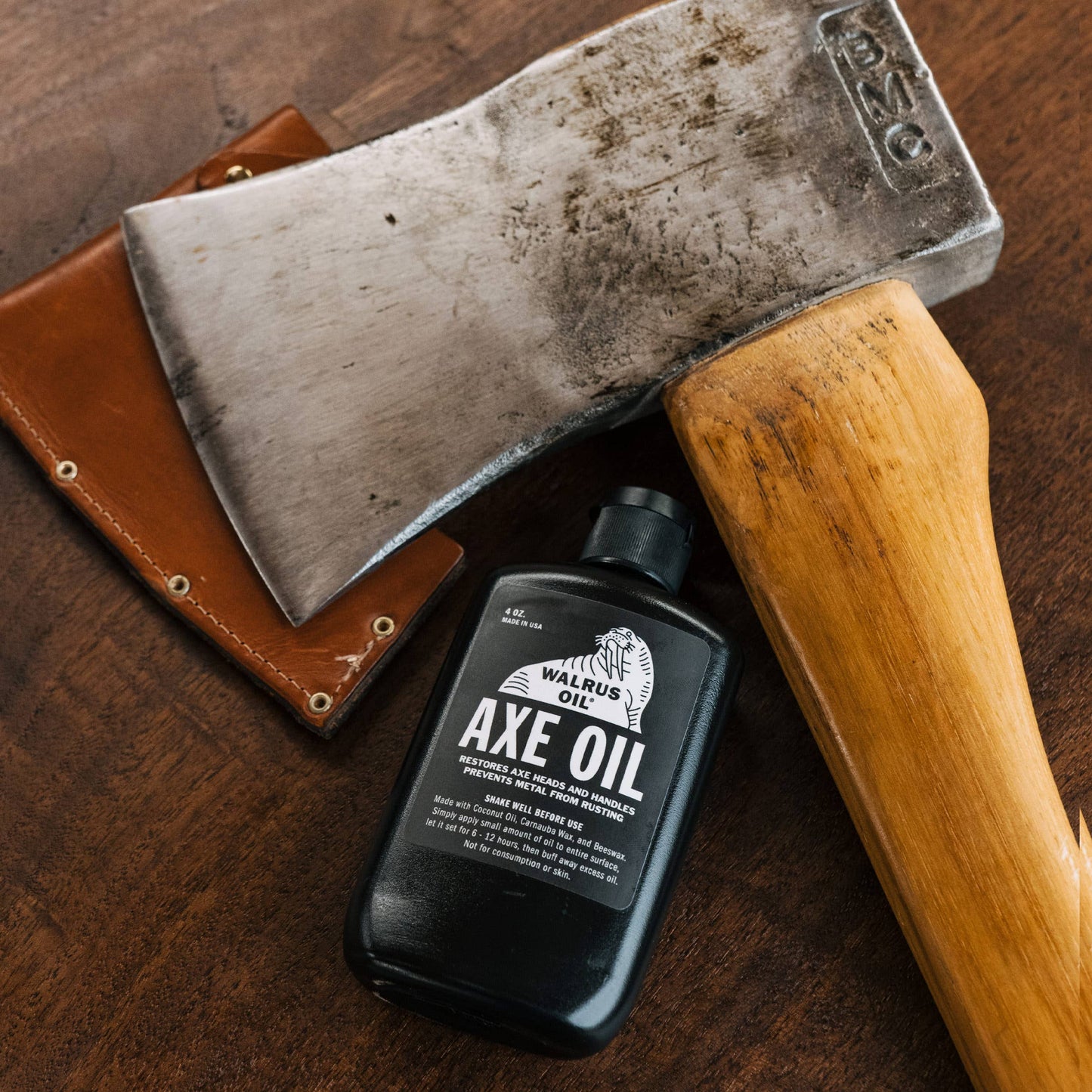 Walrus Oil Axe Oil - 4oz Axe and Metal Finish