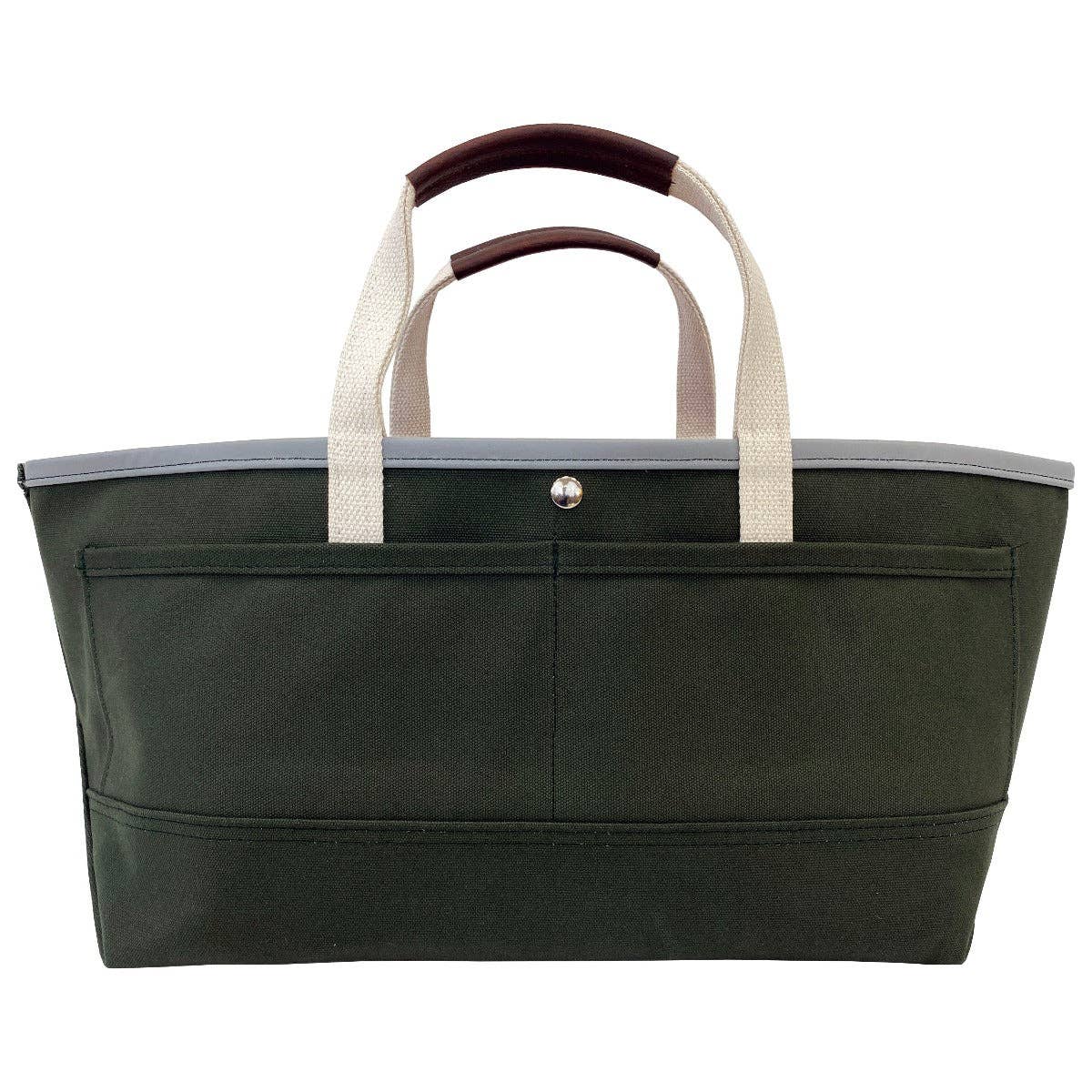 Garden Tote III - Olive Canvas