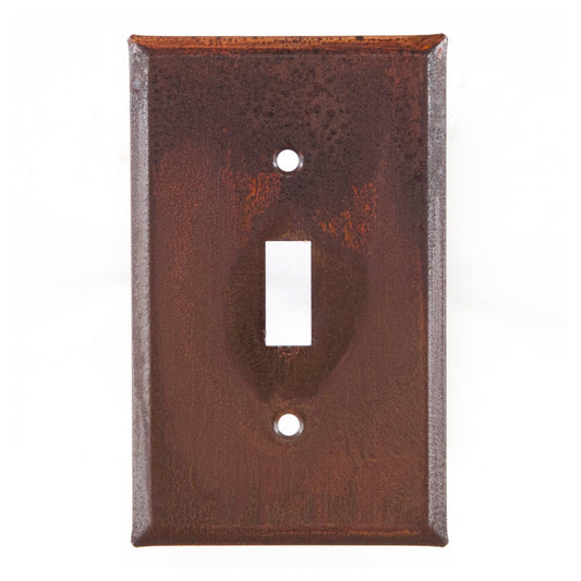 Single Switch Cover in Rustic Tin / Rusty Color - Irvin's Tinware