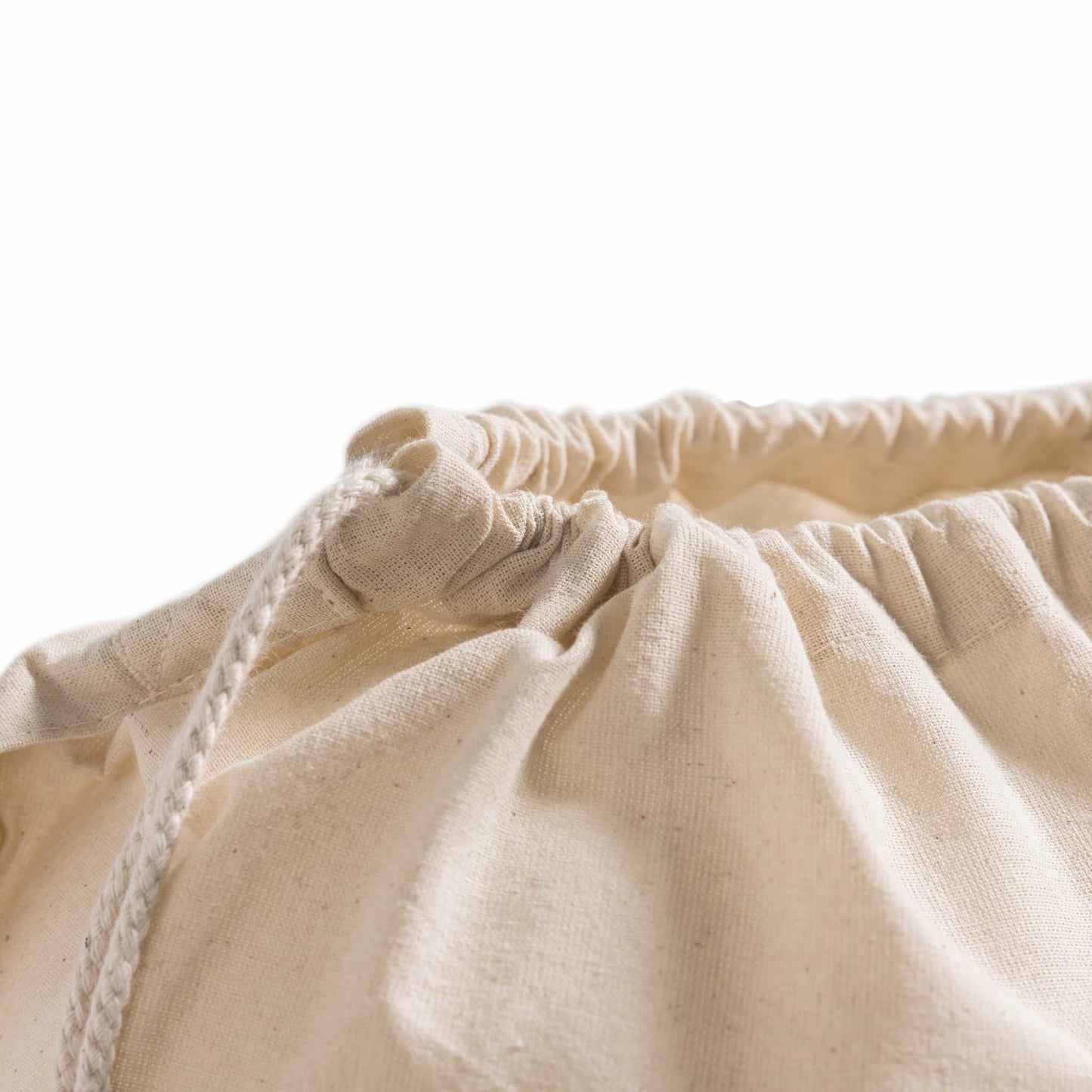 Cotton Canvas Laundry Bag With Shoulder Strap - Plain / Natural