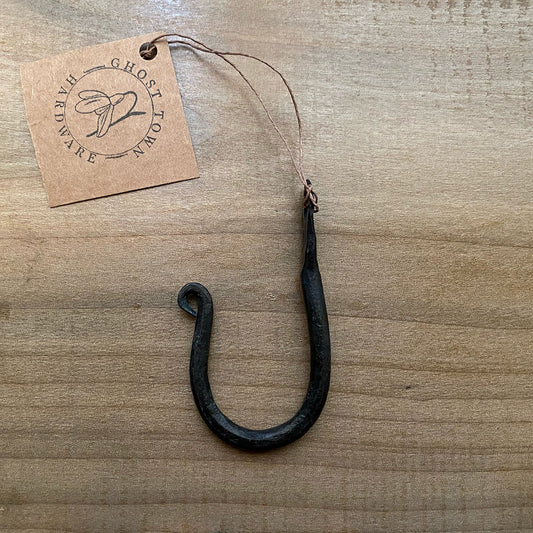 Rustic Hammer Forged Wall Hook - 3 Inch