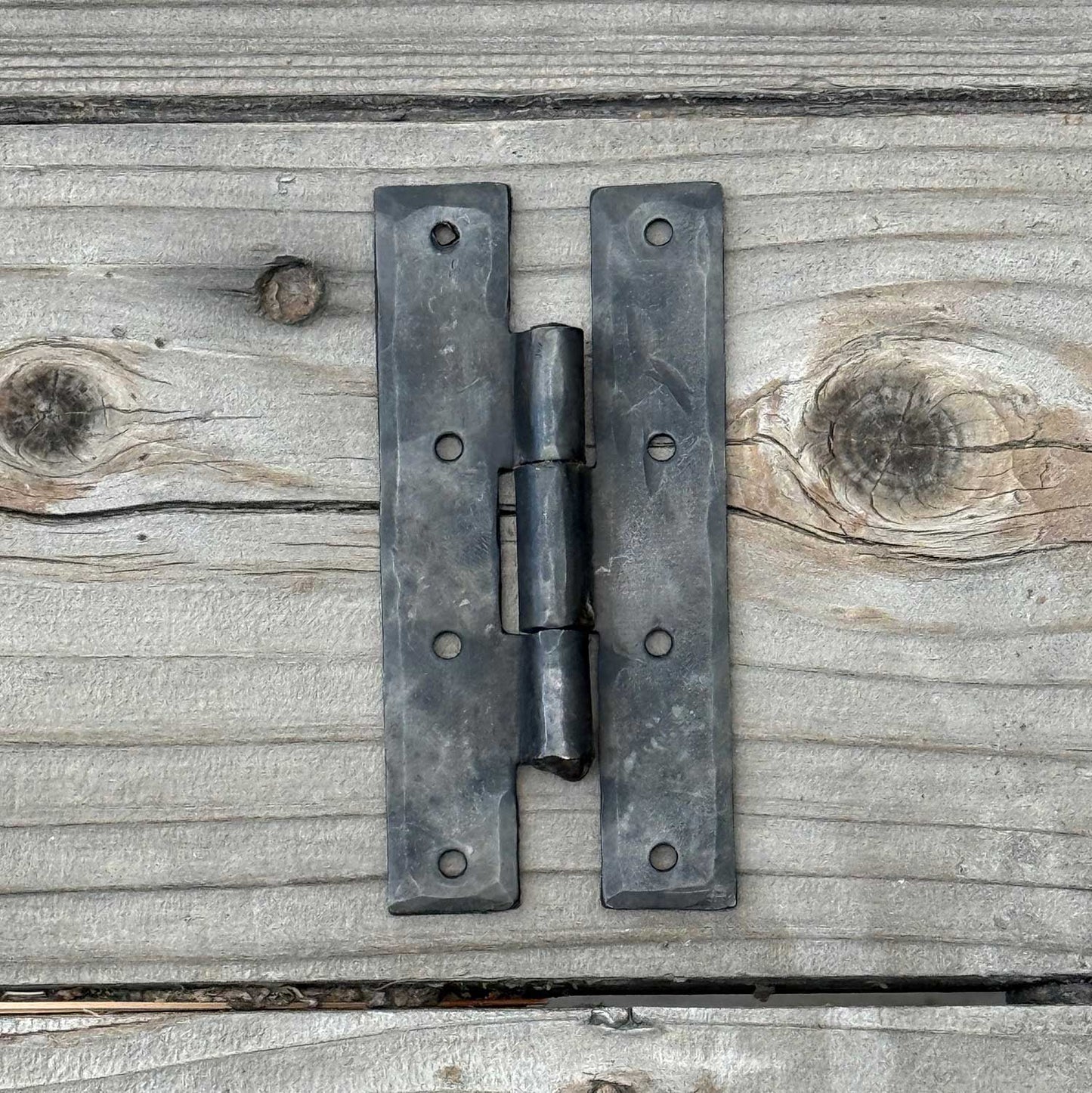 Small Forged H Hinge 4 Inch Beeswax / Blacksmith Finish