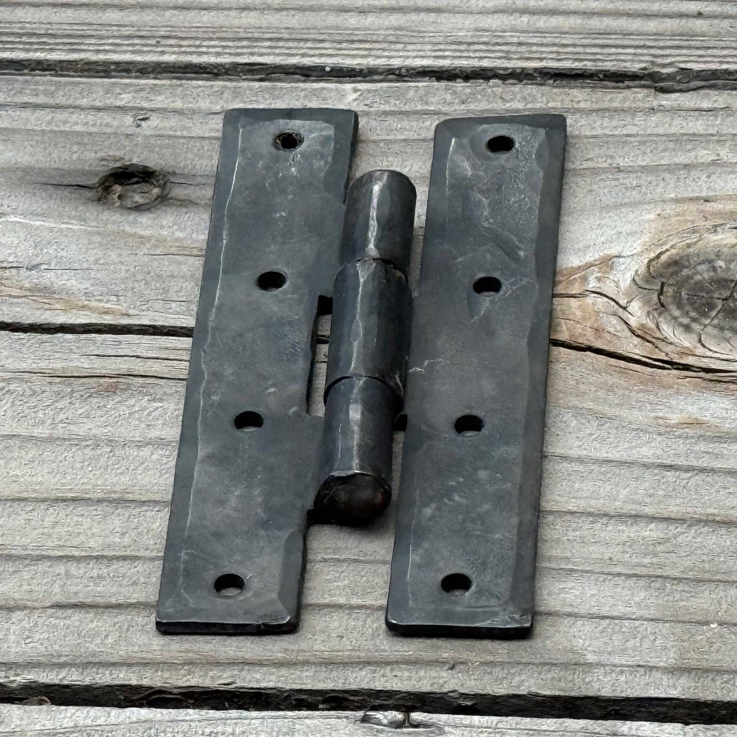 Small Forged H Hinge 4 Inch Beeswax / Blacksmith Finish
