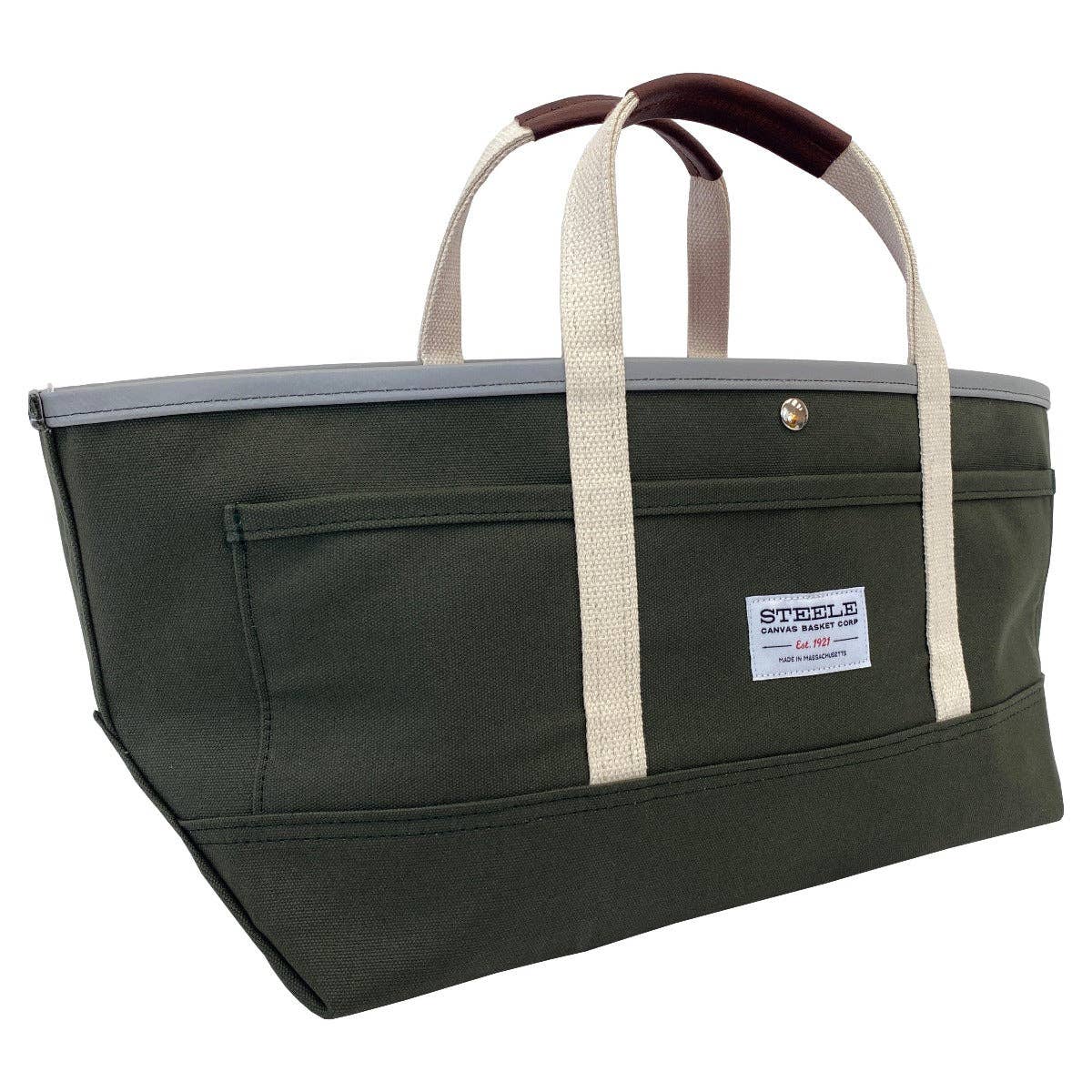 Garden Tote III - Olive Canvas