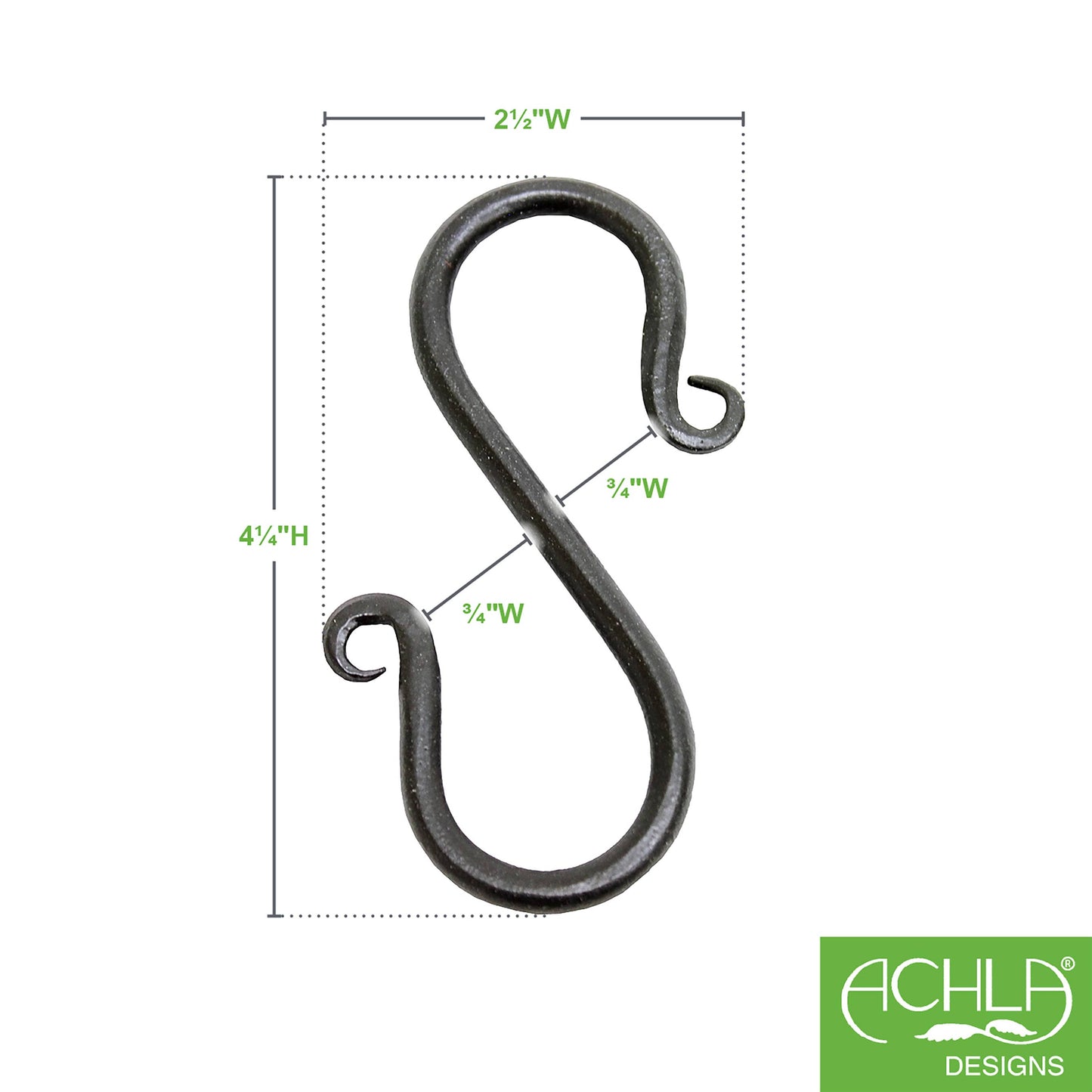 Mini S-Hook ACHLA Iron 4-1/2 Inches High