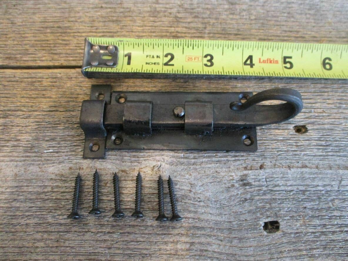 Rustic Latch Lock Sliding Latch 4-5/8 Inches Long with Rustic Forged Design – Lostwestern