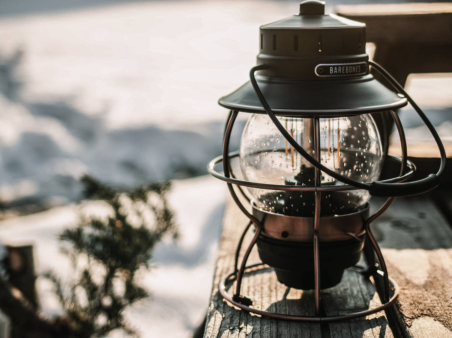 Barebones Railroad Lantern Antique Bronze