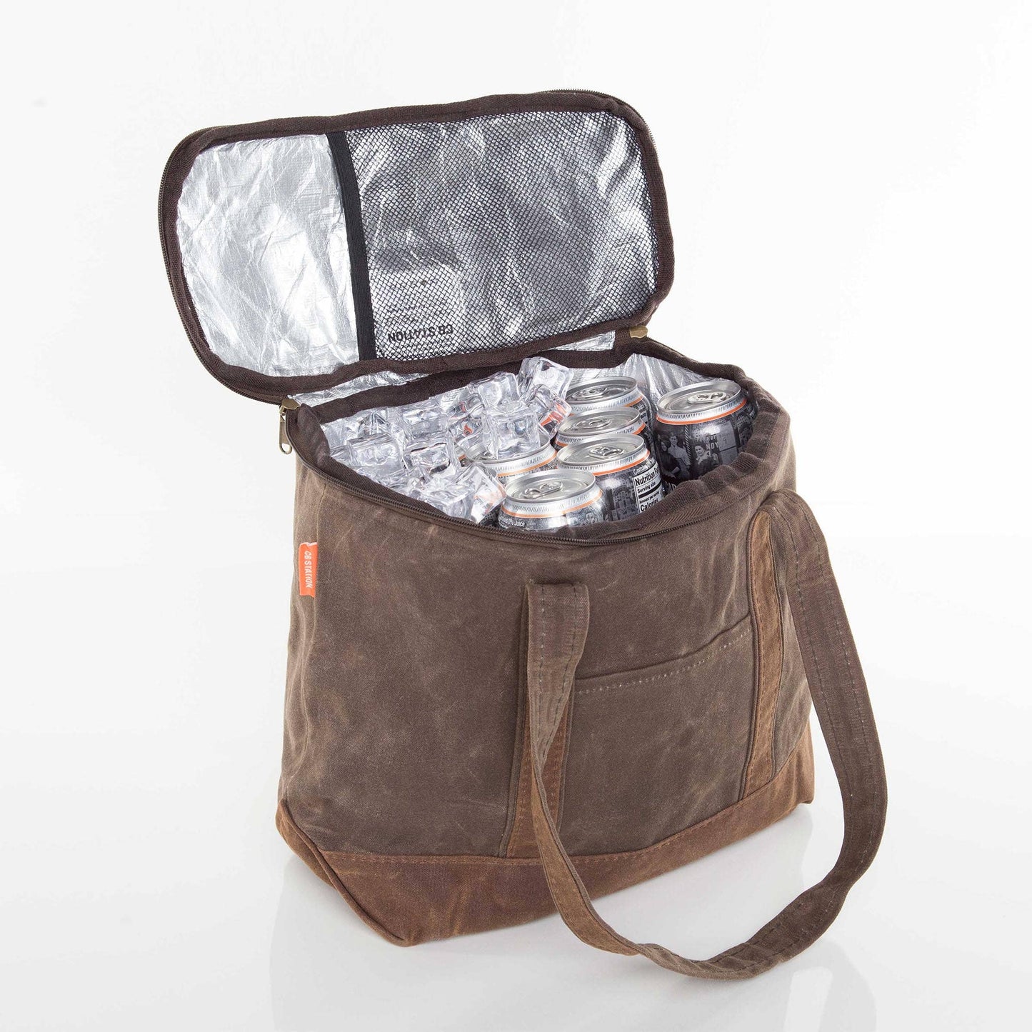Waxed Large Lunch Cooler - Khaki