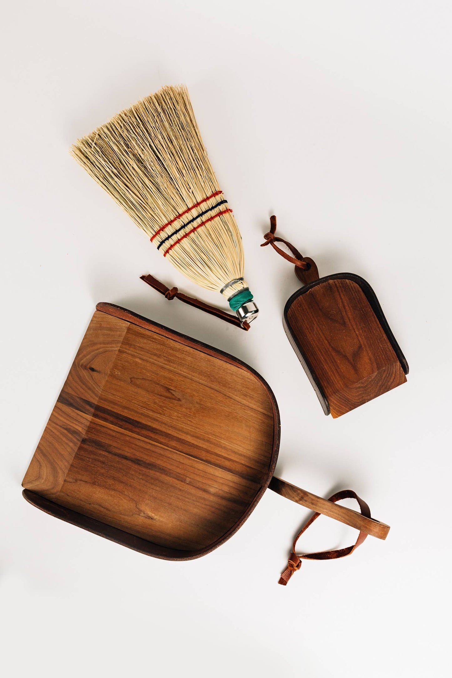 The Wood and Leather Dustpan by Millstream Home