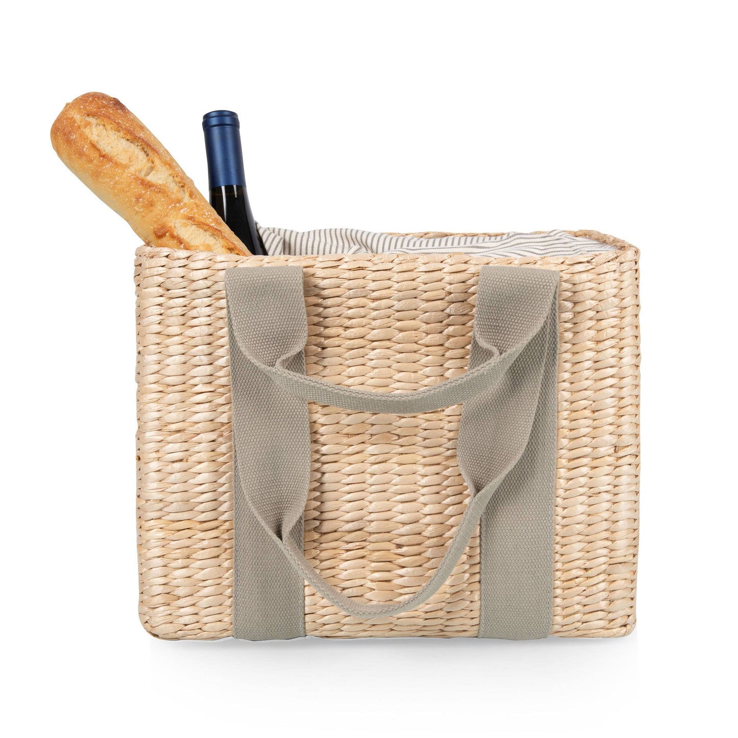 Parisian Picnic Basket - Seagrass With Classy Liner