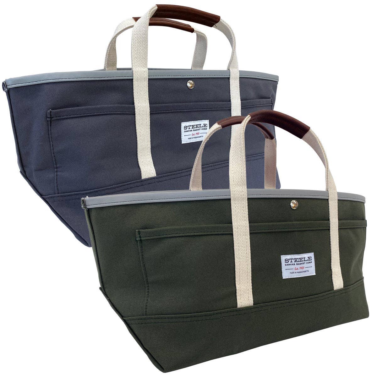 Garden Tote III - Olive Canvas