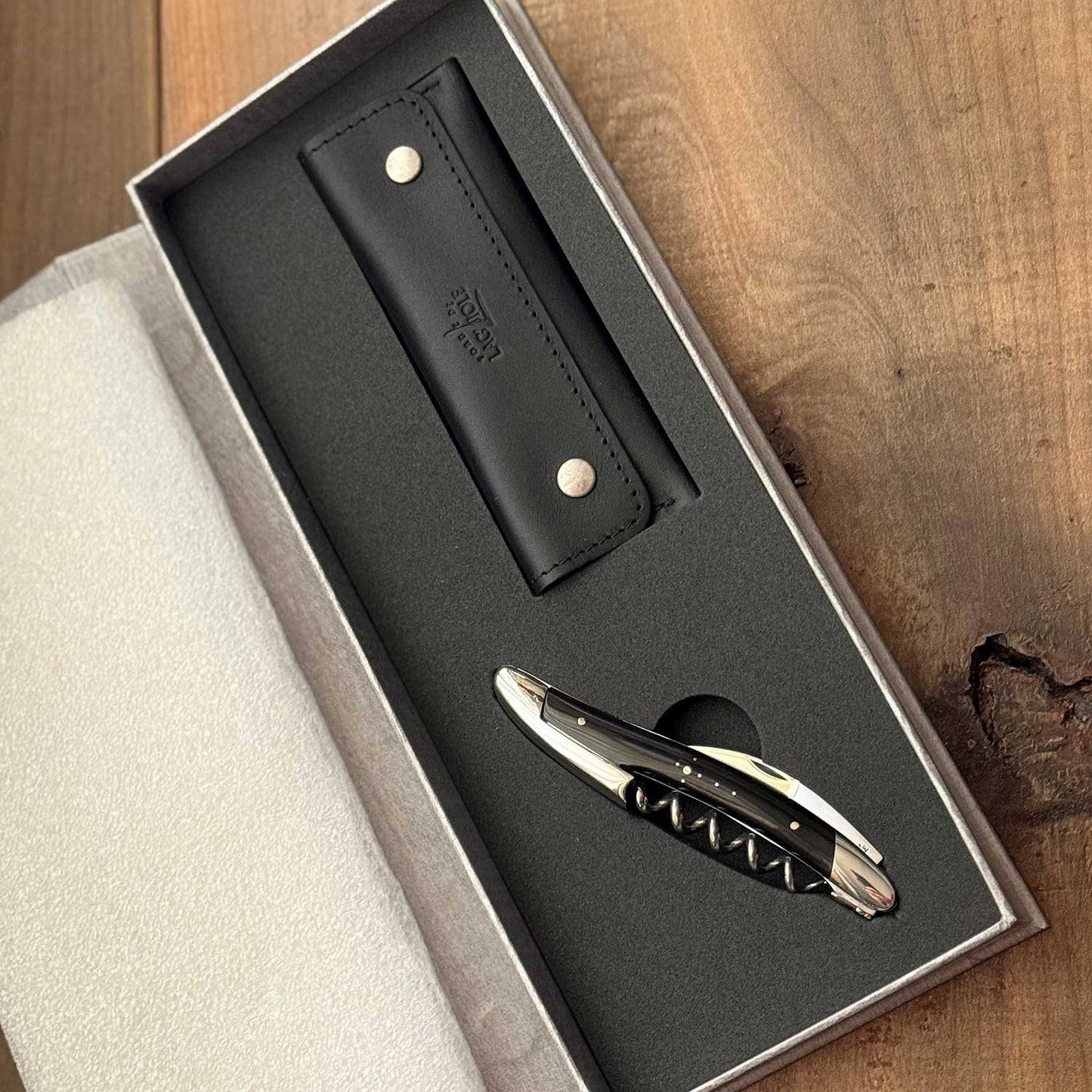 Forge de Laguiole Sommelier Waiter's Corkscrew Dark Horn
