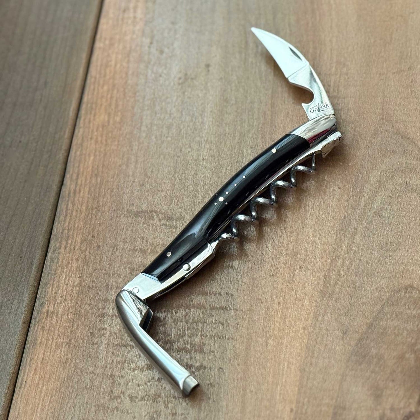 Forge de Laguiole Sommelier Waiter's Corkscrew Dark Horn