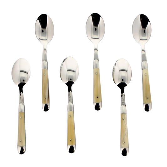 Forge de Laguiole Dessert Spoons Horn Tip Handles