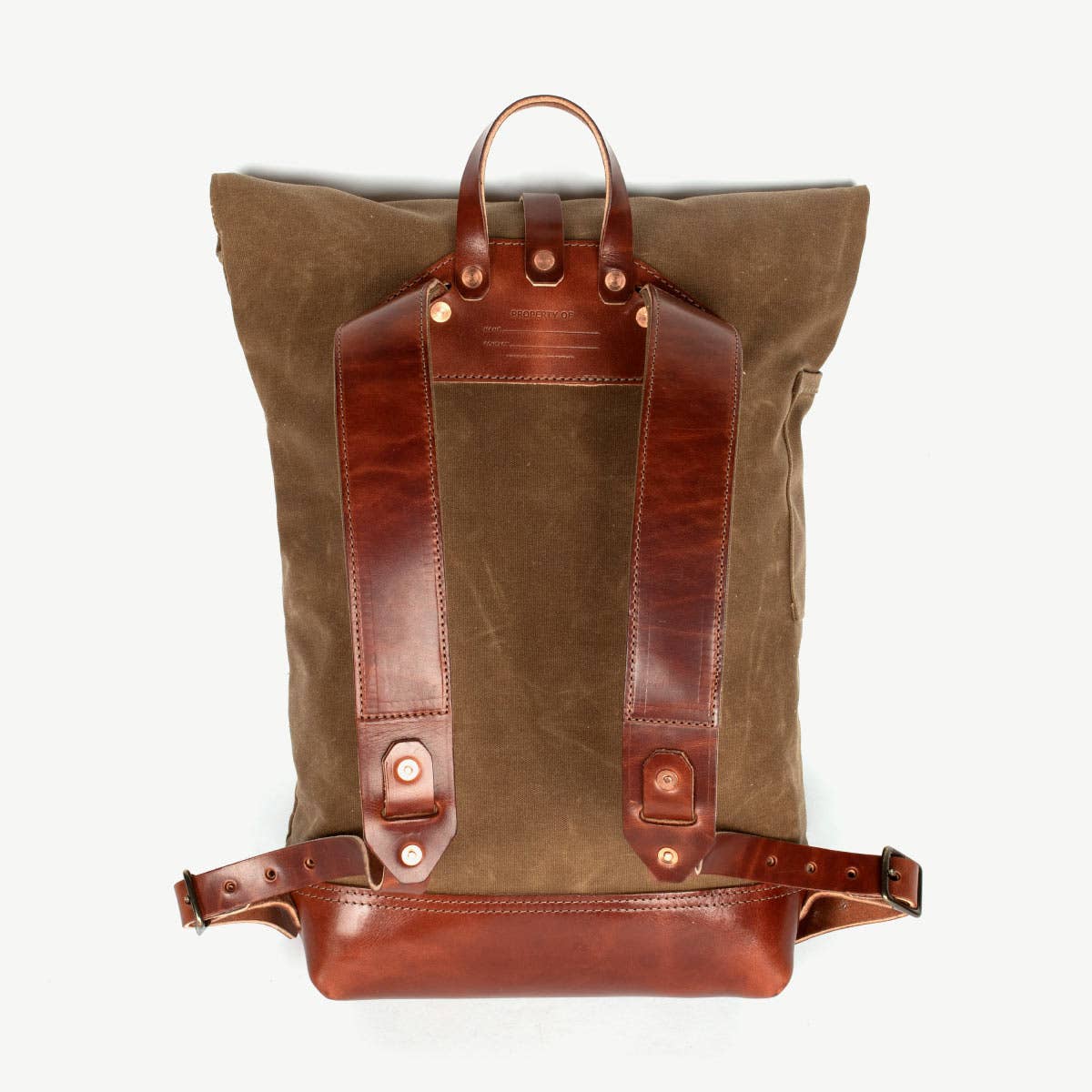 Biographer Backpack - Waxed Canvas / Leather - Brush Brown