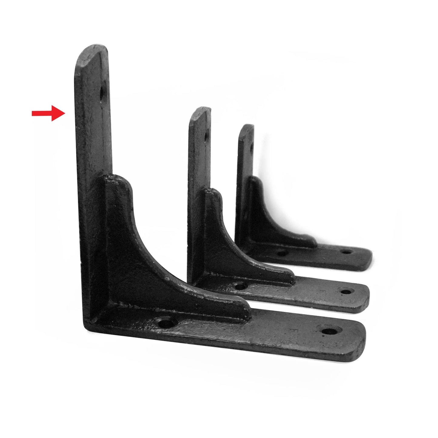 Minimal Corner Cast Iron Bracket Antique Black 5.5 Inch