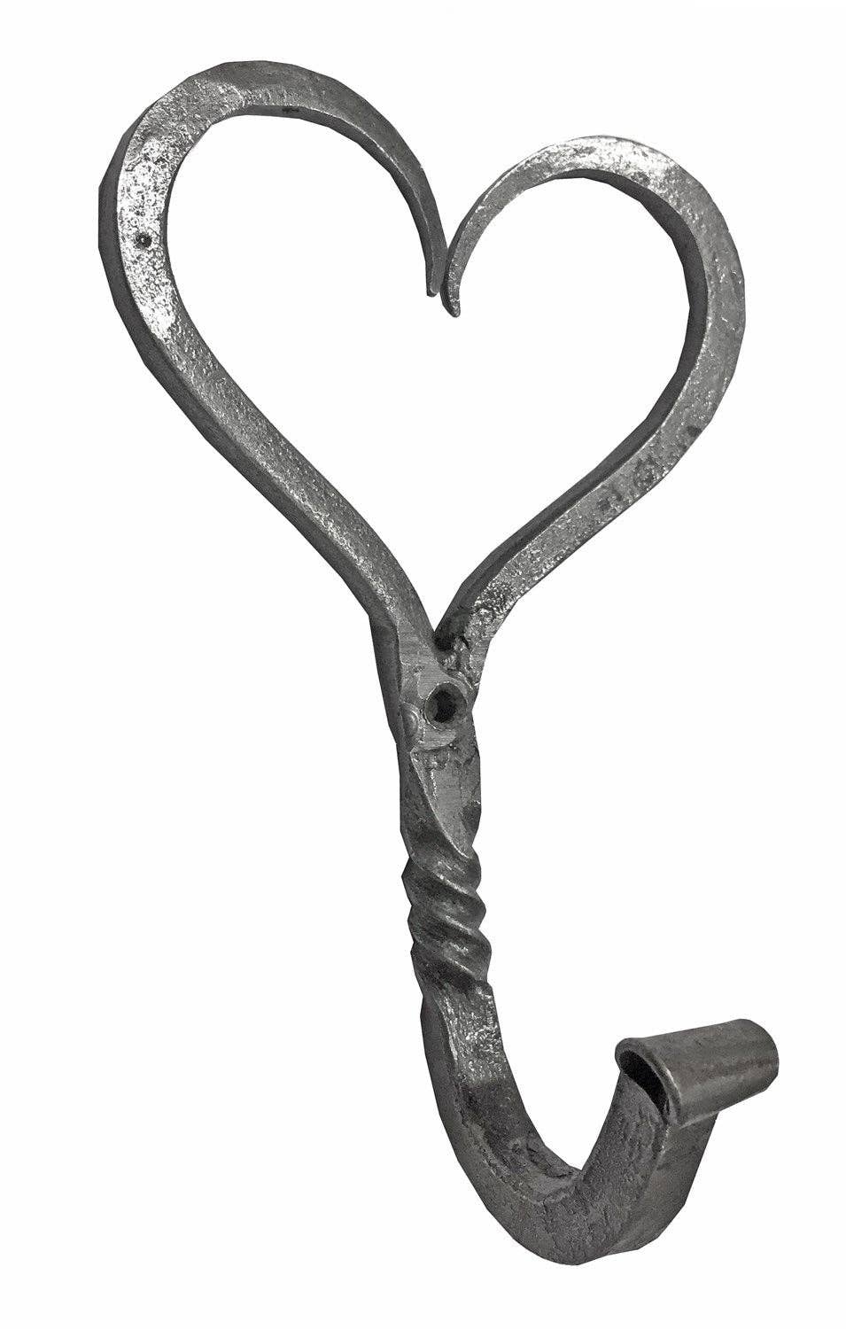 Hand-Forged Heart Hook With Twist