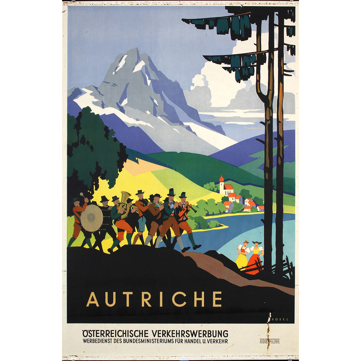 Autriche Vintage Travel Poster Austria