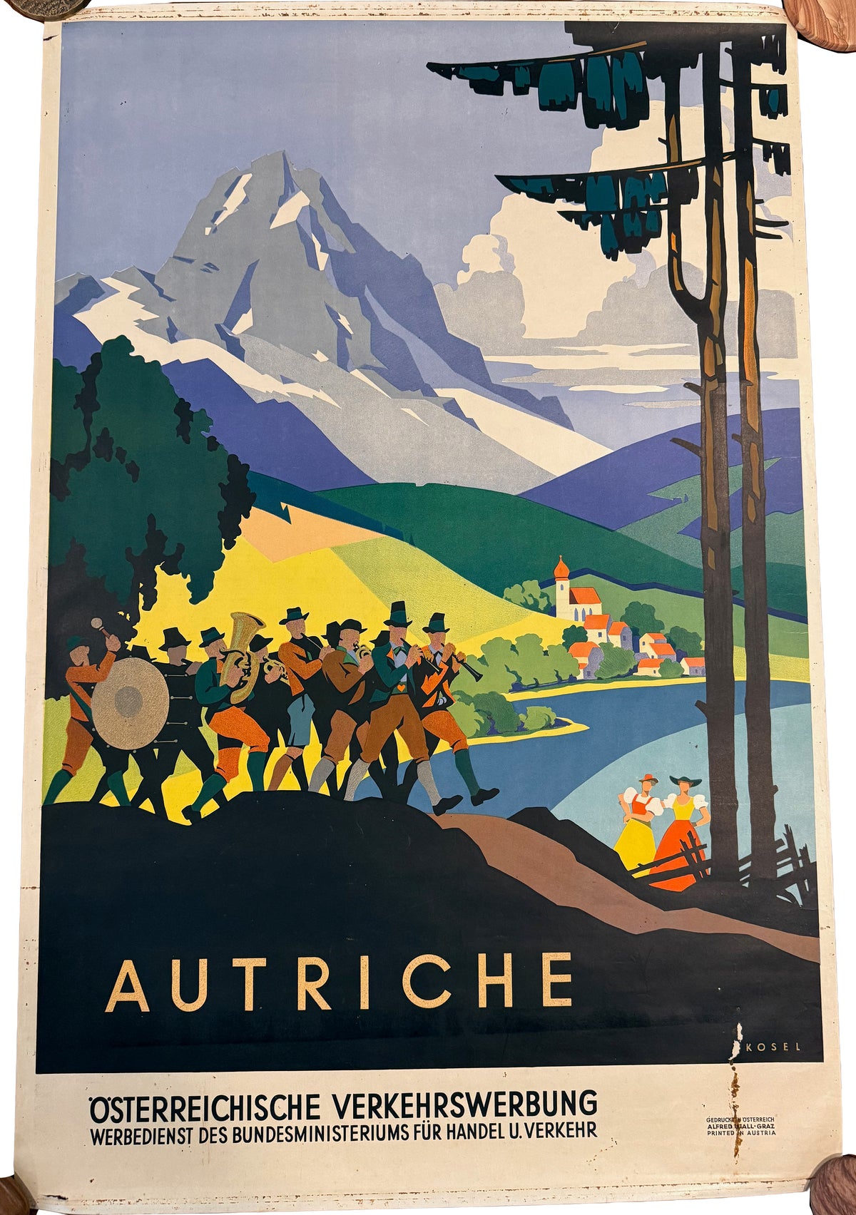 Autriche Vintage Travel Poster Austria
