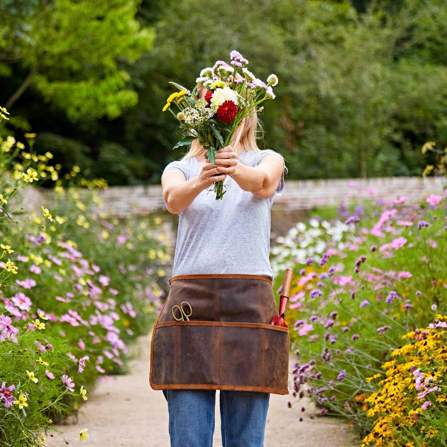 Buffalo Leather Work Apron - Gardening or Tool Belt