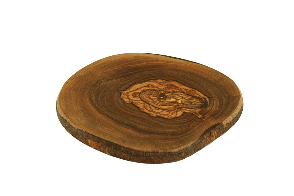 Olivenholz-Erleben Rustic Trivet / Coaster Made of Olive Wood