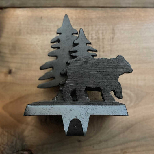 Bear And Tree Mantel Stocking Hanger