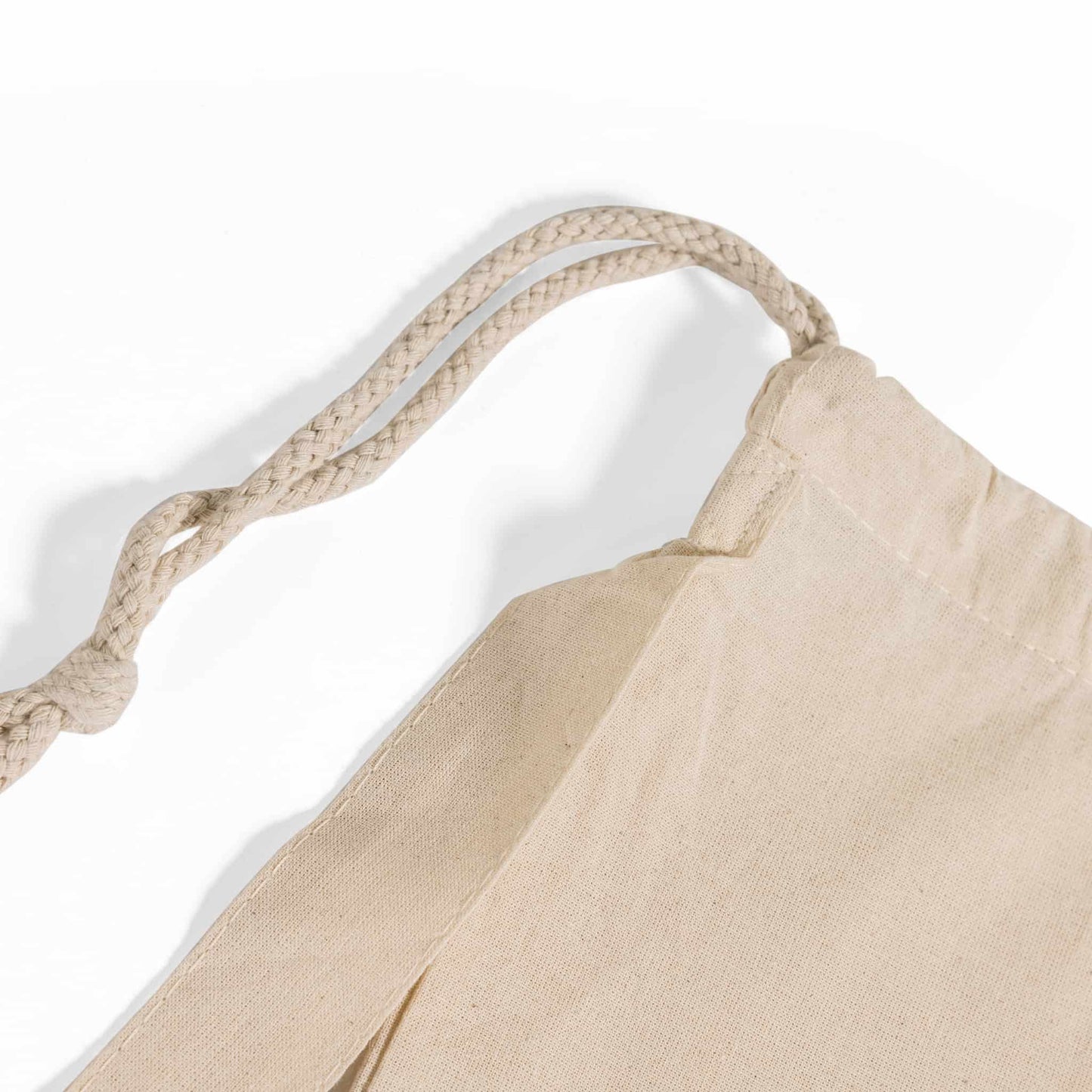 Cotton Canvas Laundry Bag With Shoulder Strap - Plain / Natural