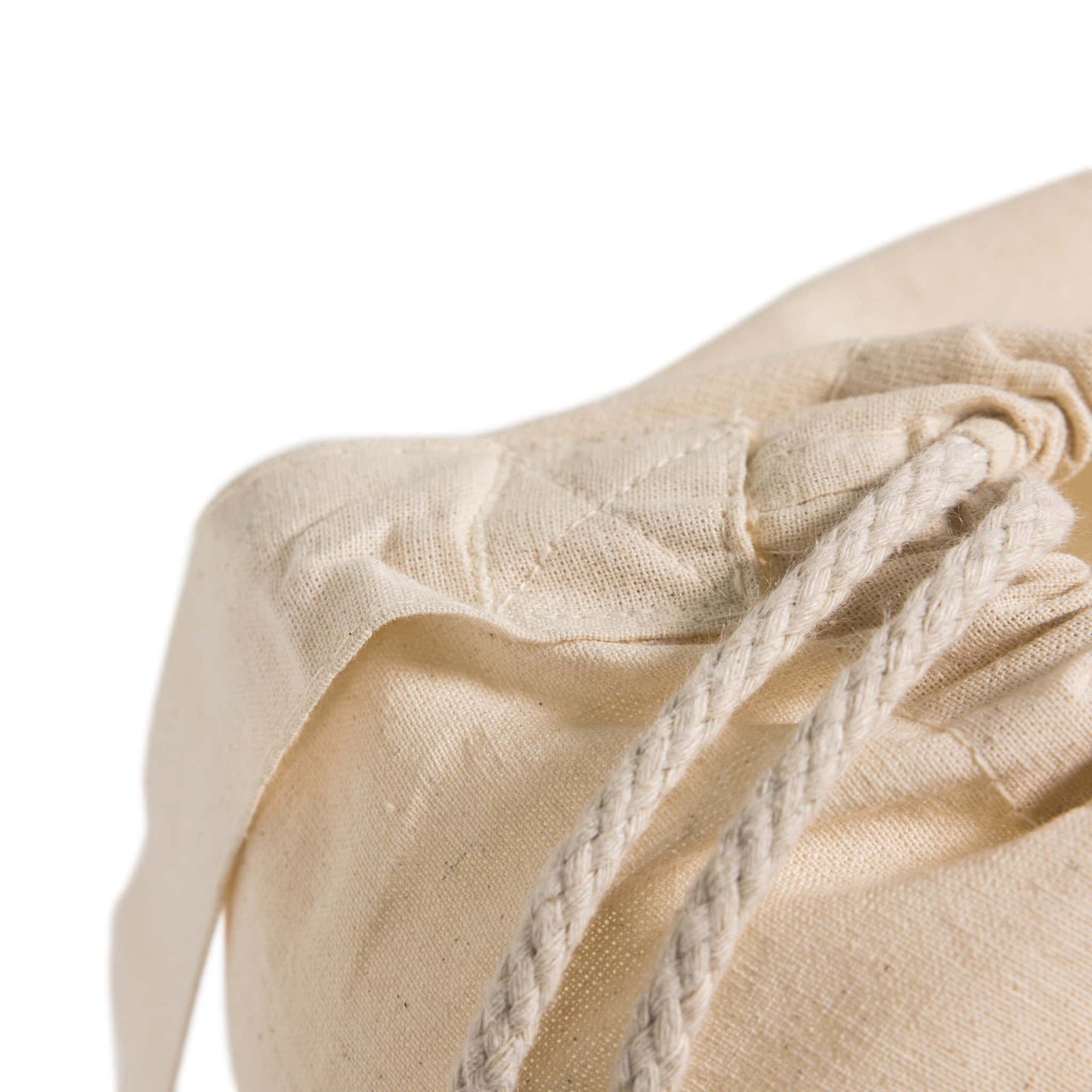Cotton Canvas Laundry Bag With Shoulder Strap - Plain / Natural