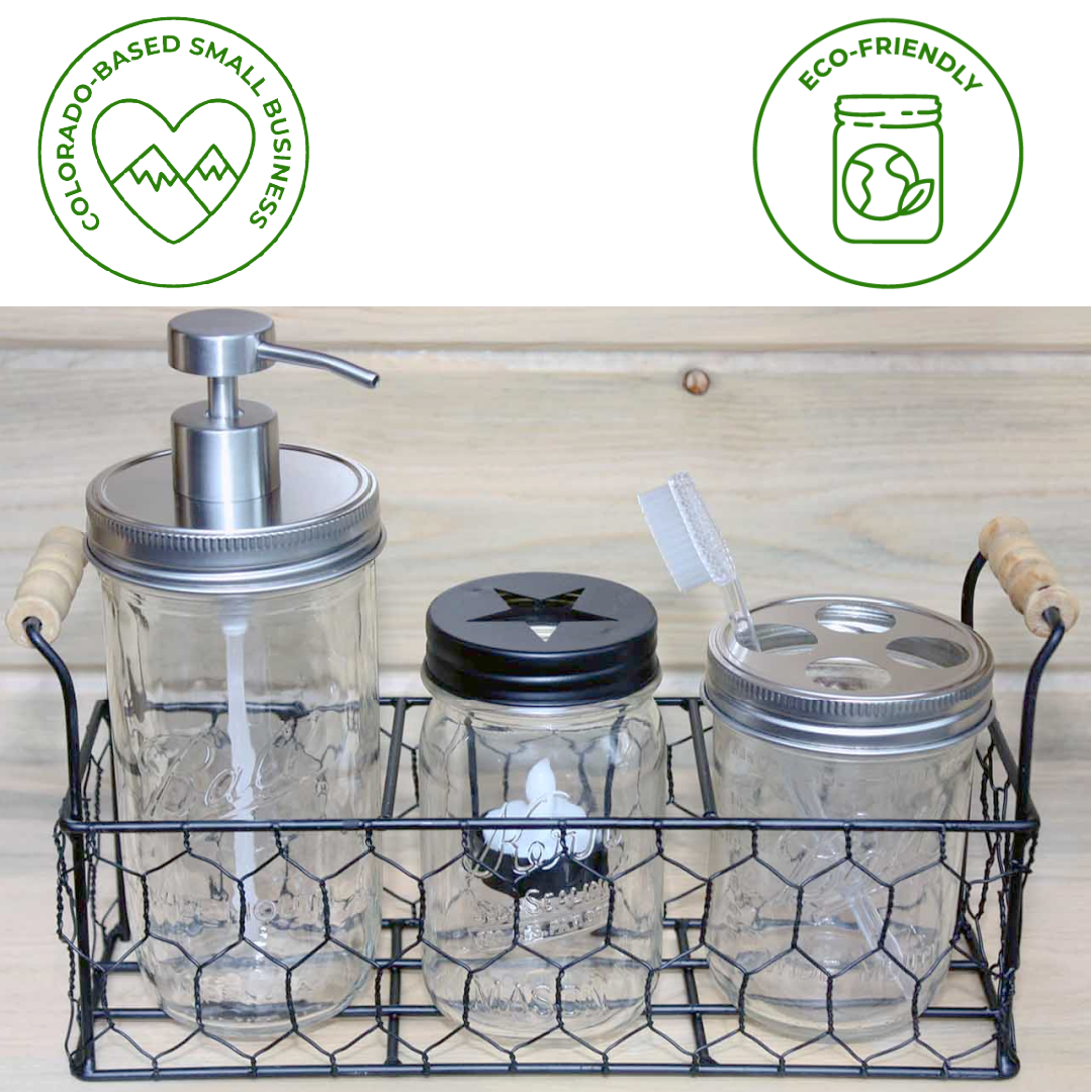 Stainless Steel Toothbrush Holder for Mason Jars by Mason Jar Lifestyle