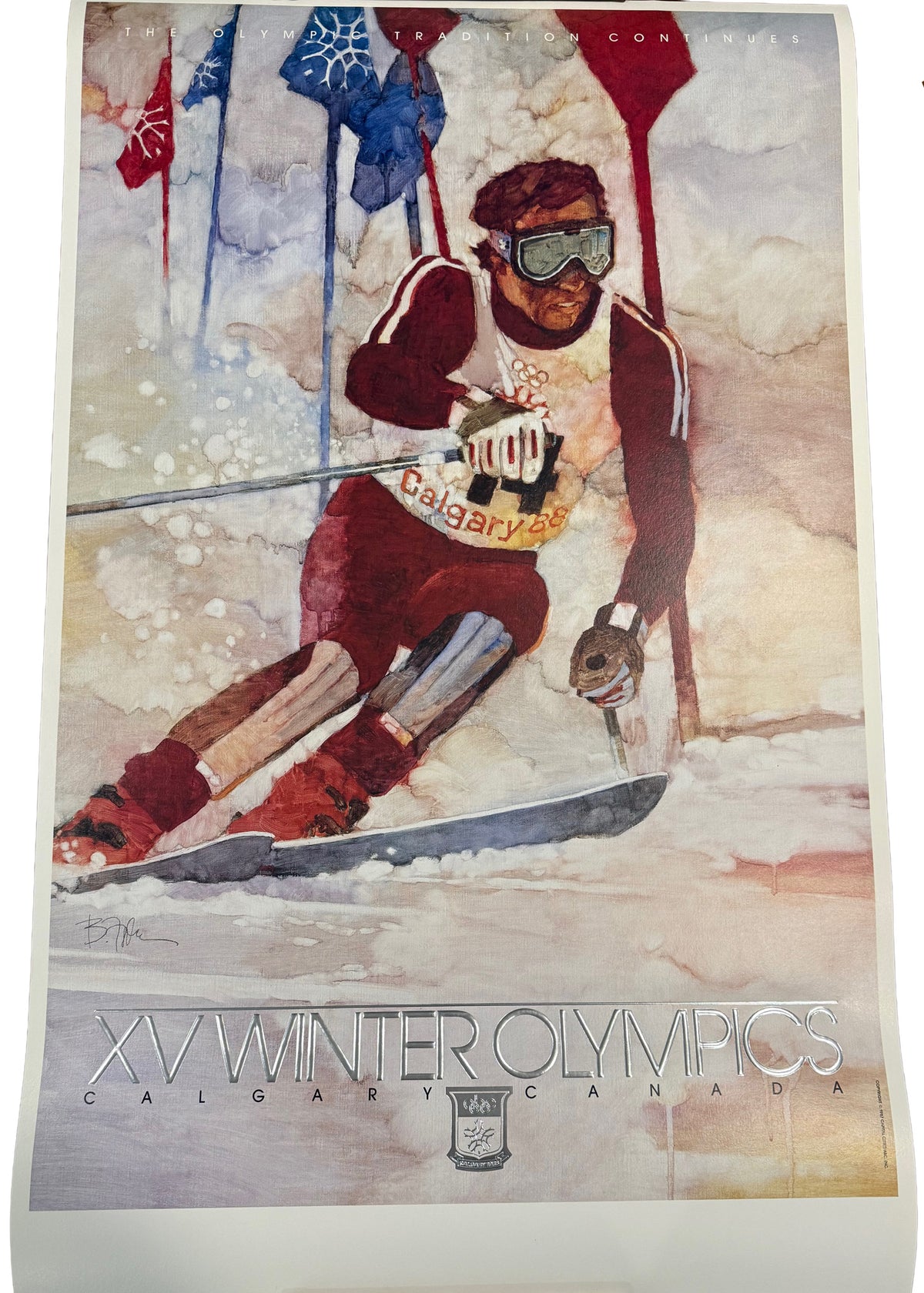 Calgary Winter Olympics 1988 Promotional Posters - Vintage Ski Cabin / Skiing Posters