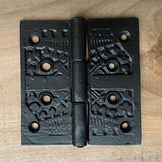 Pair Of Large Decorative Church Pattern HInges