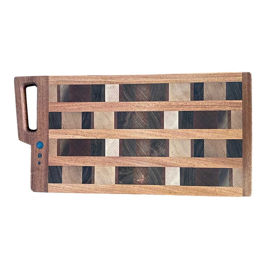 Cline Original Roundwood Cutting Board / Charcuterie Board Fredrick in Sepele Wood & Mixed Exotics