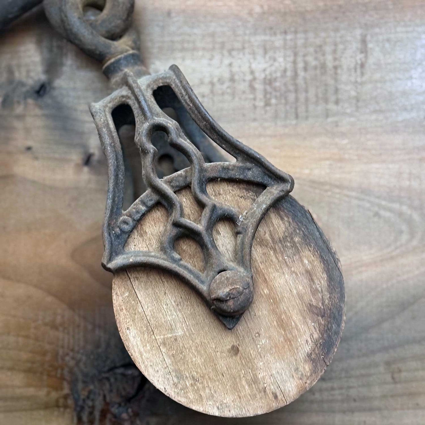 Vintage Wood / Iron Barn Pulley